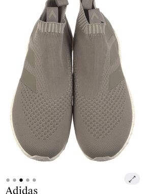adidas Olive Taupe Slip-On Knit Sneakers size 11
